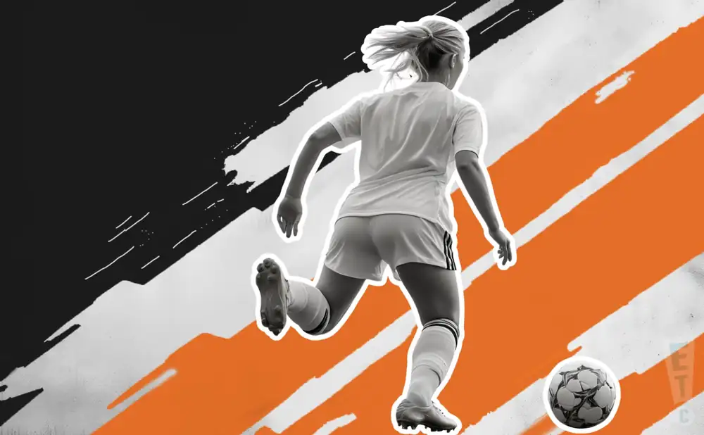 a houston dash soccer player dribbling